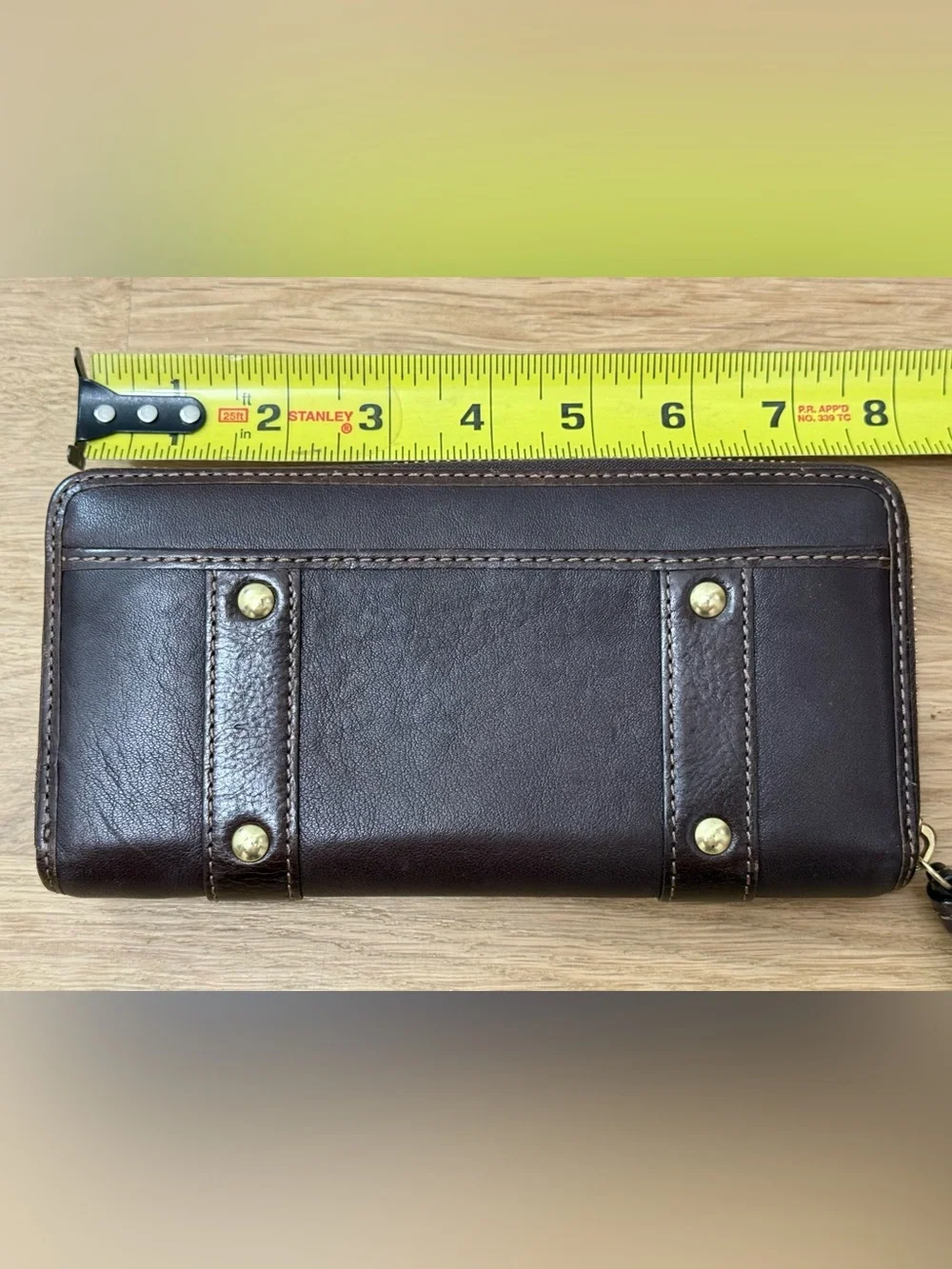 Coach Zoe Legacy Double Buckle Leather Zip Wallet
